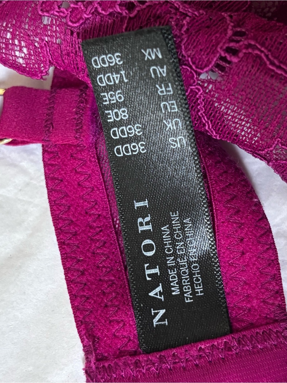 Natori Peony Unlined Underwire Lace Bra size 36DD - Picture 5 of 5